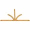 Ekena Millwork Richland Rough Sawn Timber Gable Bracket, Western Red Cedar, 108"W x 63"H x 2"D x 4"F, 14/12 Pitch GBW108X63X0204RIC00RWR - alternate 4
